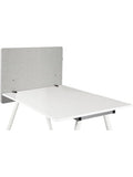 Divisor Acustico de Mesa para Oficina con Revestimiento Textil y Diseno Modular Gris Claro