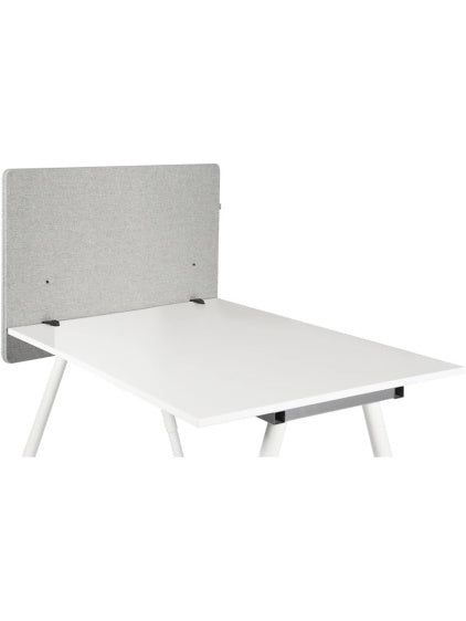 Divisor Acustico de Mesa para Oficina con Revestimiento Textil y Diseno Modular Gris Claro